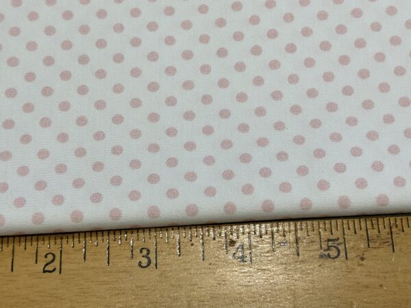 Baby Pink Polka Dots cotton fabric - Image 5