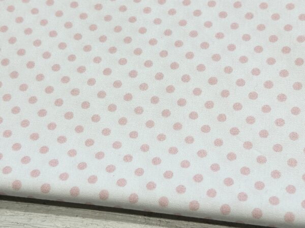 Baby Pink Polka Dots cotton fabric