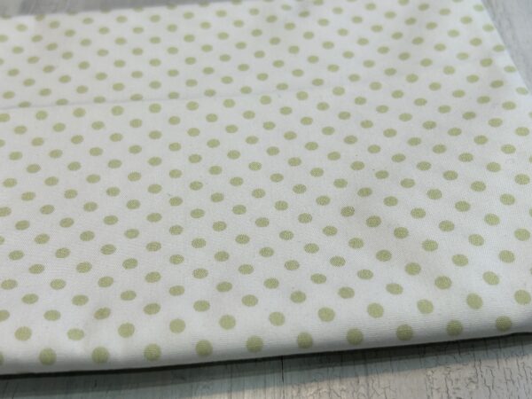 Celery Green Polka Dots cotton fabric - Image 5