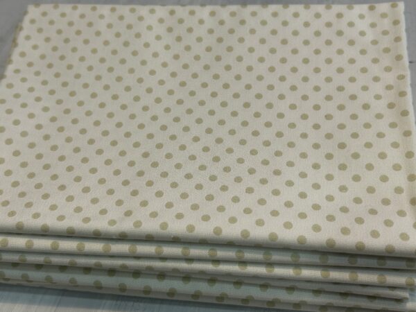 Olive Green Polka dots cotton fabric