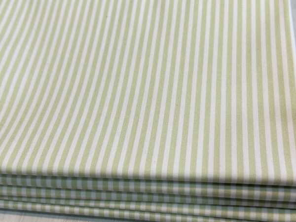 Celery Green Stripes cotton fabric