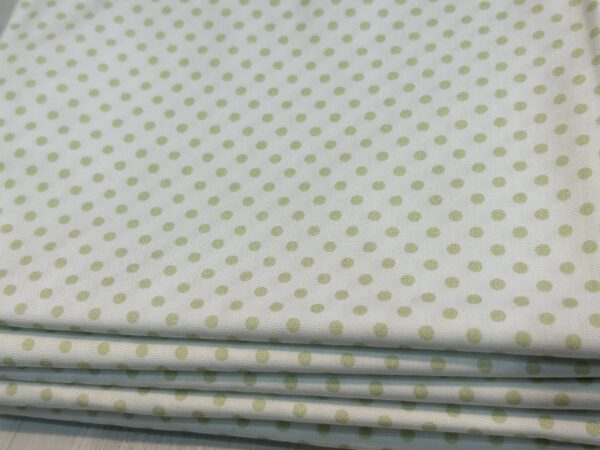 Celery Green Polka Dots cotton fabric