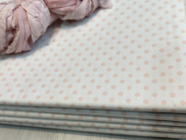 Old Pink Polka Dots cotton fabric