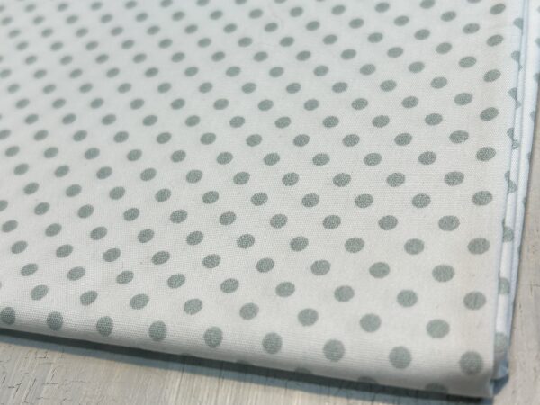 Dusty Blue Polka Dots cotton fabric