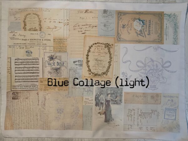 Blue Collage cotton fabric - Image 5