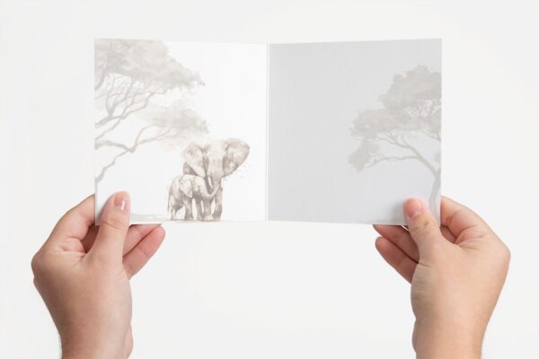 Elephants card - Image 3