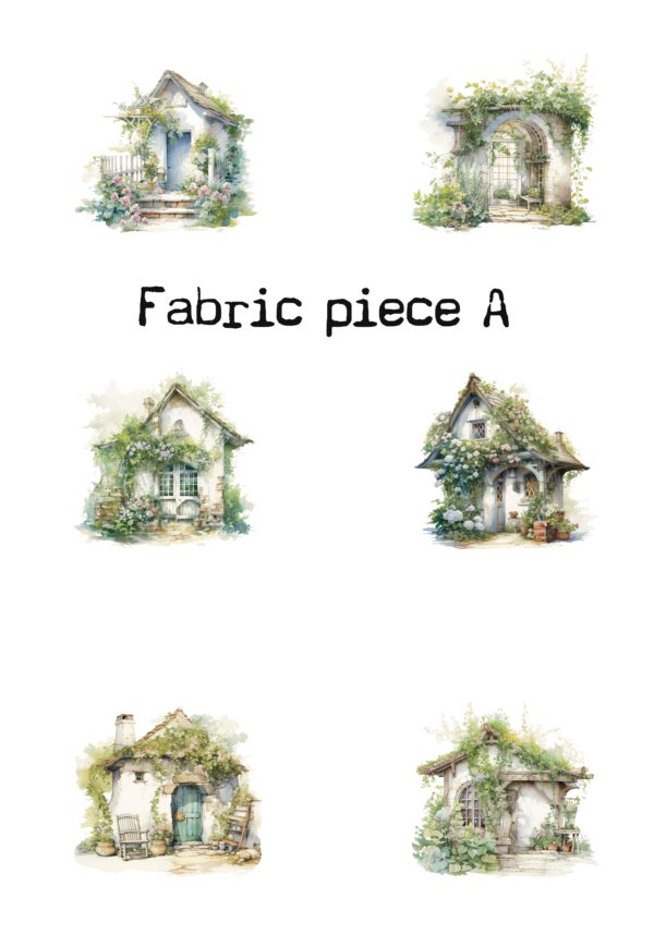 Houses cotton fabric - Image 2