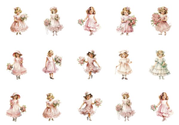 Little girls pink cotton fabric - Image 2