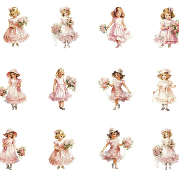 Little girls pink cotton fabric