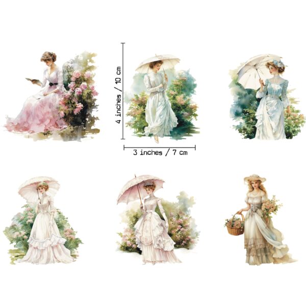 Victorian Ladies cotton fabric - Image 3