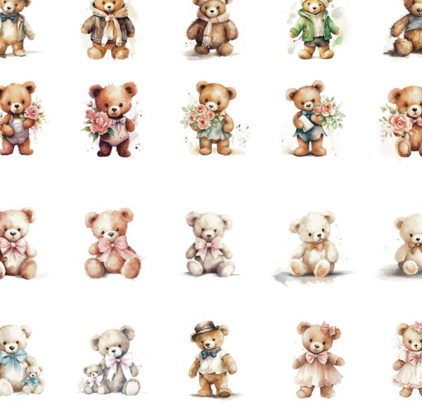 Teddy Bears cotton fabric