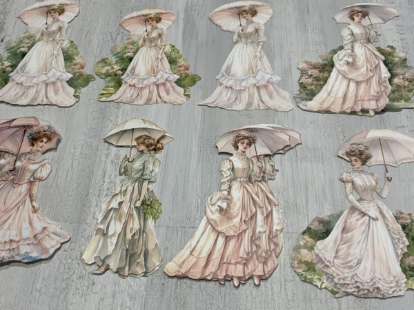 Victorian Era Ladies & Girls Fussy Cuts - Image 2