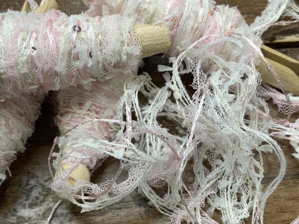Pink #6 with tiny pink sequins - Fancy Yarns