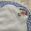 Hand embroidered vintage 12” doily - #22 - Image 2