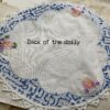Hand embroidered vintage 12” doily - #22 - Image 5