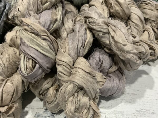 Fairy Taupe Sari Silk - 5m