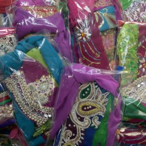 Sari remnants (retailles) - vivid colours