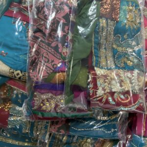 Sari remnants (retailles) - earth tones